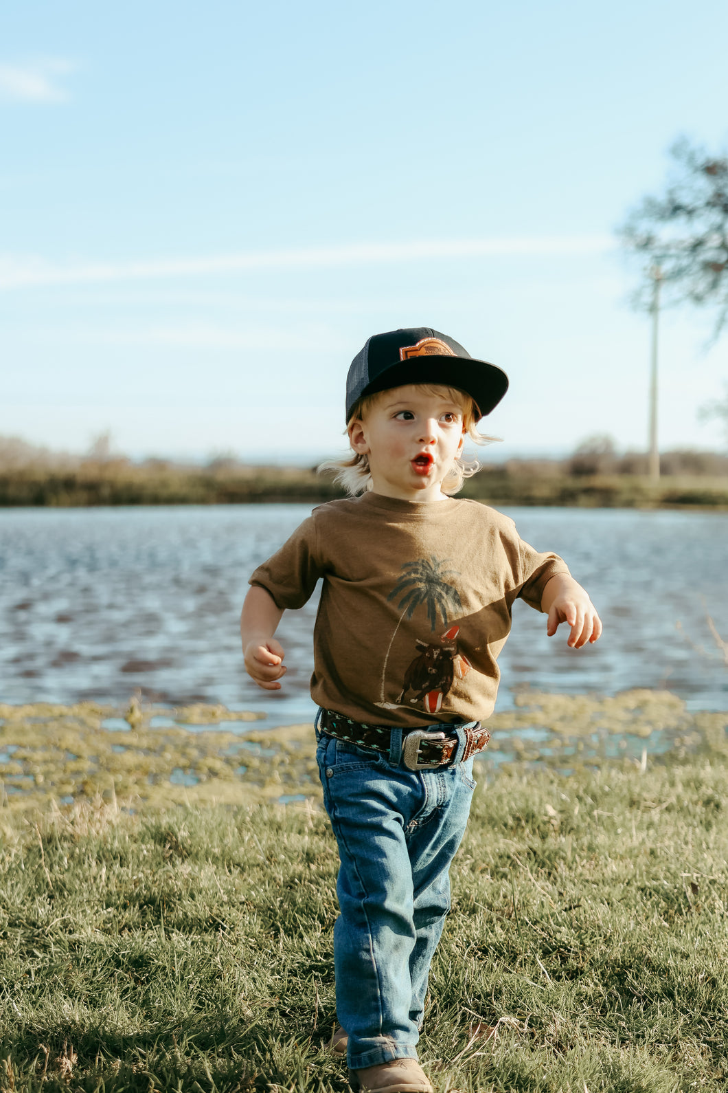 Beach Bulls Kid's Western Graphic Tee