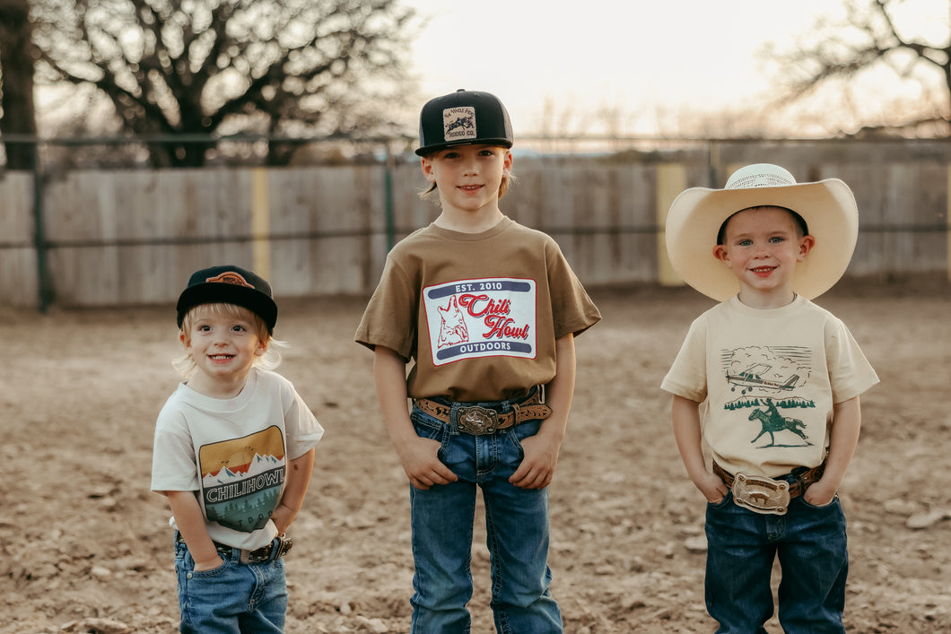 Chasing Planes Kid's Western Graphic Tee