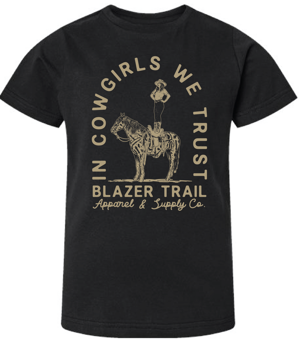 In Cowgirls We Trust Youth Graphic Tee